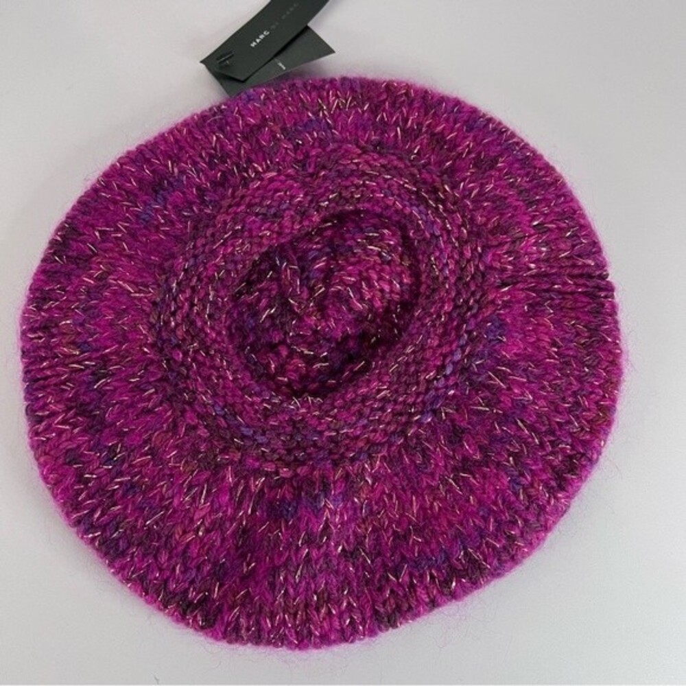 NWT Marc by Marc Jacobs Merlot Multi Wool Mohair Beanie Hat M912815 OS - Picture 5 of 7